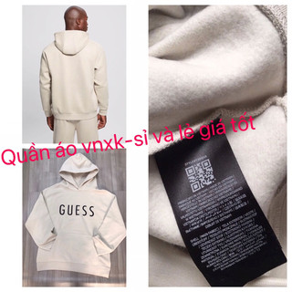 Áo hoddie nỉ bông xuất dư GUESS(size Âu)to ạ