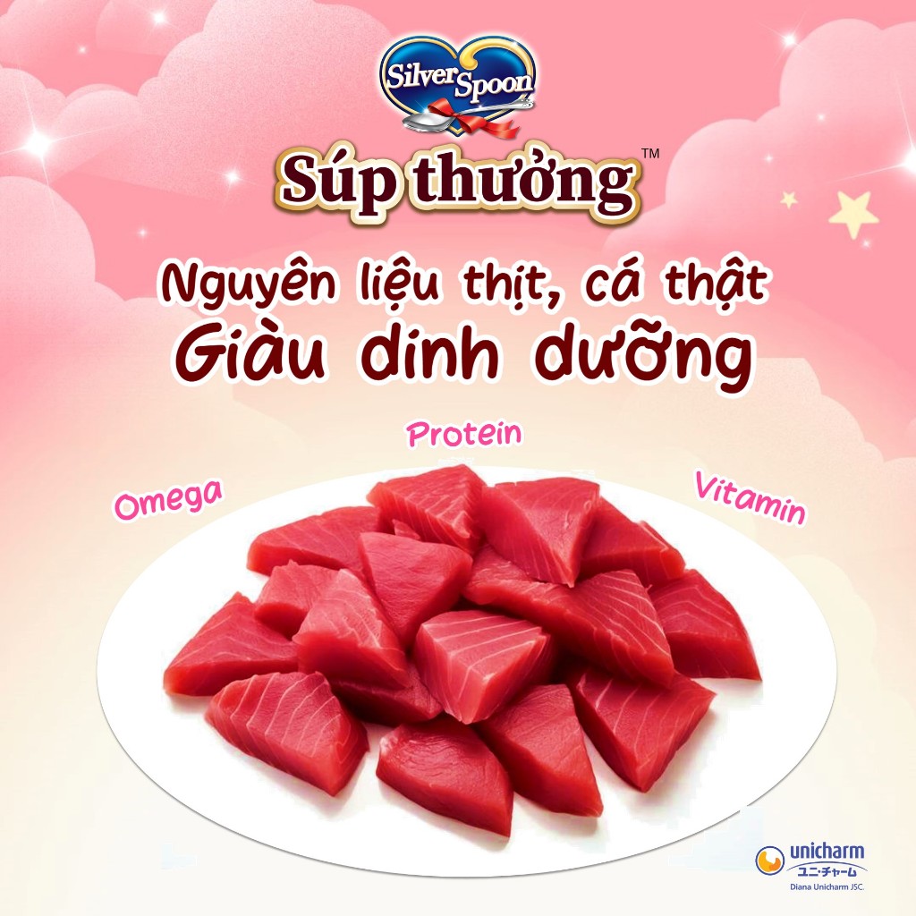 [V] Bộ 6 Súp Thưởng Silver Spoon Dạng Thanh Cho Mèo Vị Cá Ngừ/Vị Cá Ngừ Vằn/Vị Thịt Gà (48g/gói)