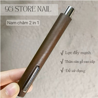 Nam châm cán gỗ 3 in 1 - nam châm 2 đầu đẩy mắt mèo đa năng cao cấp