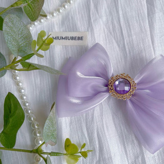 [KN04] Kẹp Tóc Handmade Cho Bé Gái Nơ Đá Vải Voan Hàn