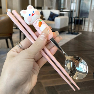 Set Thìa + Đũa Có Hộp Đựng Cho Các Bé , Bộ Đũa Thìa Hoạt Hình Đáng Yêu   Có Thể Quà Tặng Cho Bé Trai Và Bé Gái