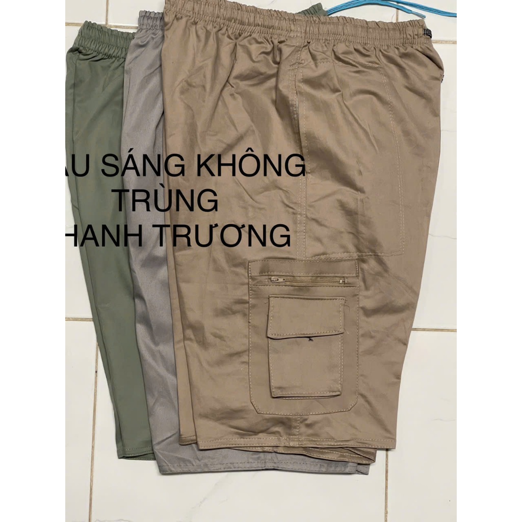 Quần Short Nam Túi Hộp,5 túi , Vải Cotton,chất liệu co giản tốt (Thoáng mát) (40 đến 90kg)