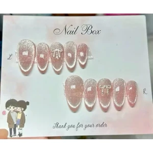 Nail box Mẫu nail mắt mèo fench đầu móng