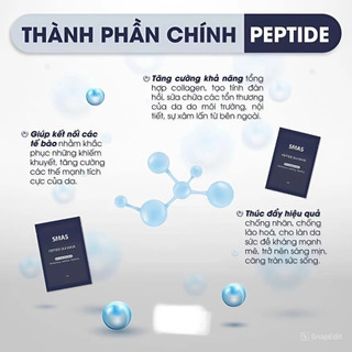 [CÔNG TY] Hộp 10 Miếng Mặt nạ SMAS phục hồi, cấp ẩm và dịu da Smas Peptide Silk Mask