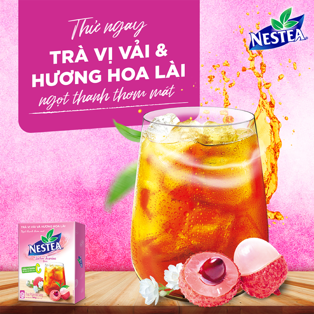 Thực phẩm bổ sung trà NESTEA vị Vải & Hương Hoa Lài Hộp (12 gói x 12g)