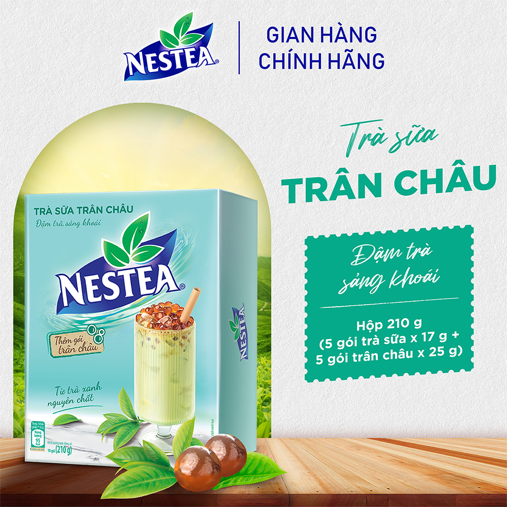 Ảnh Trà sữa NESTEA trân châu hộp 10 gói 210g 1