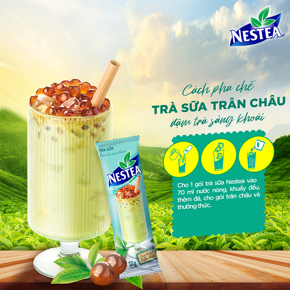 Ảnh Trà sữa NESTEA trân châu hộp 10 gói 210g 2