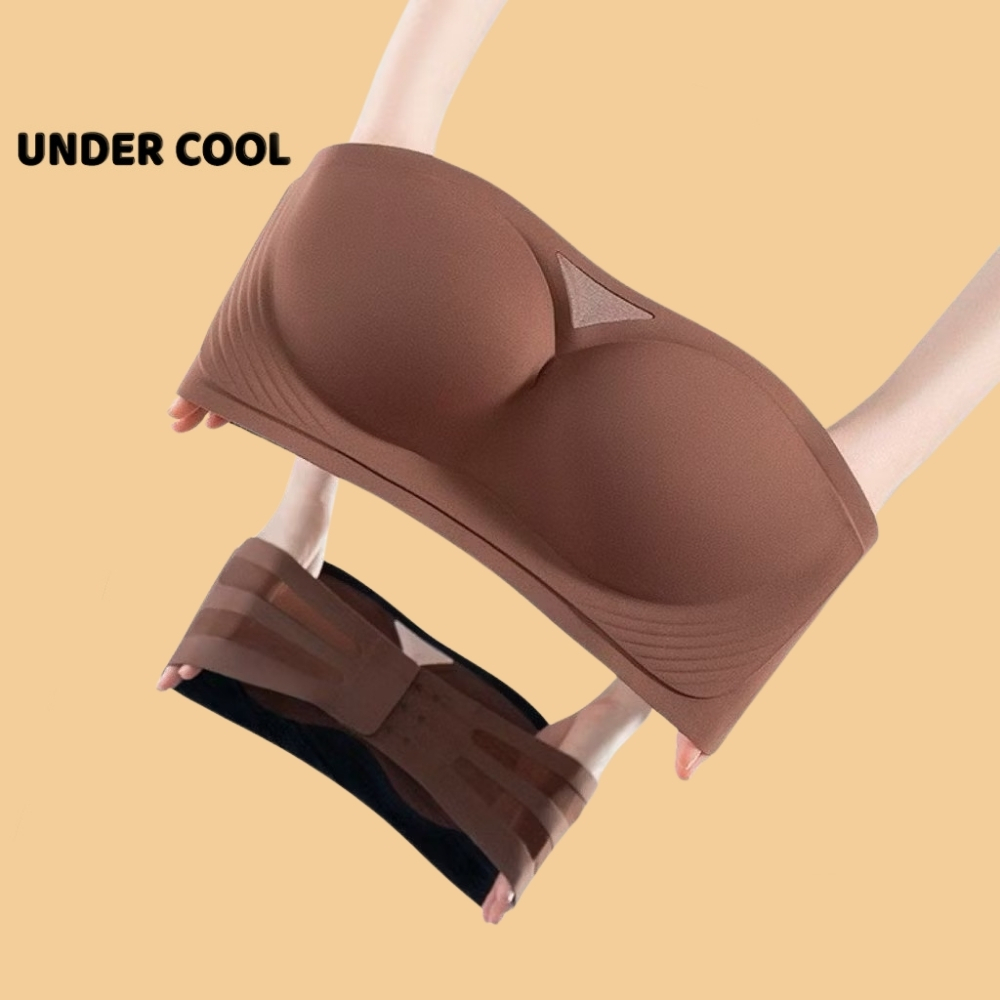Áo ngực không dây UNDERCOOL chống tụt nâng ngực su đúc êm ái cố định chắc chắn bra quây cao cấp AL68