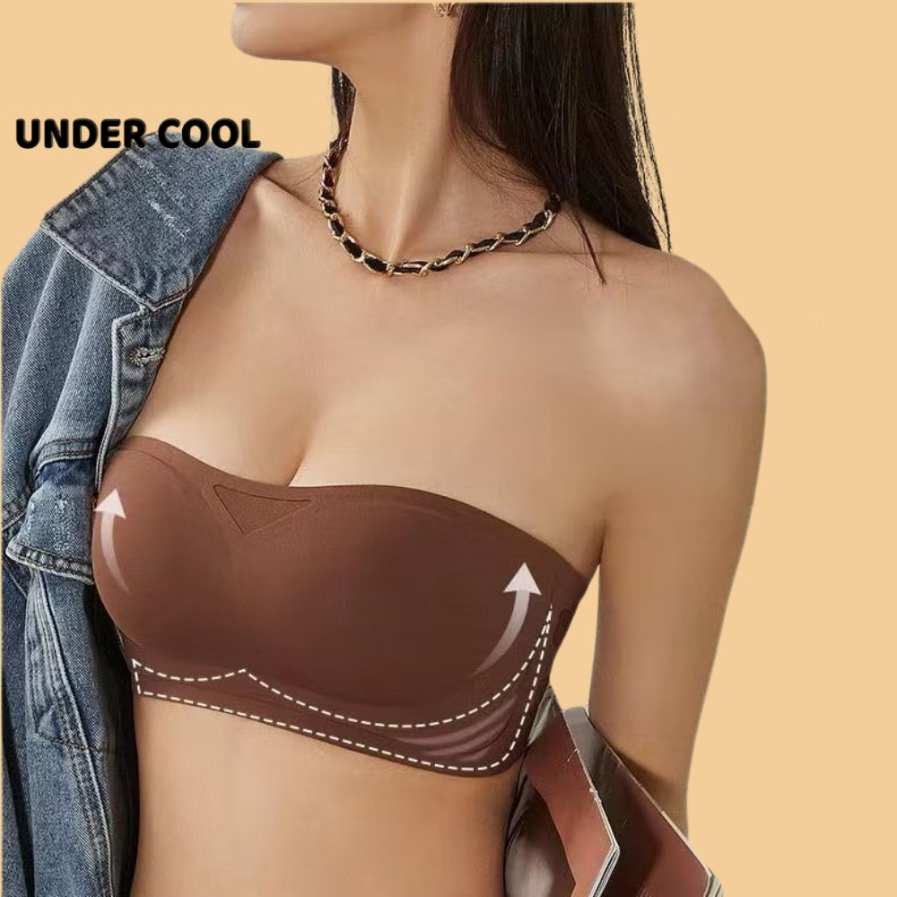 Áo ngực không dây UNDERCOOL chống tụt nâng ngực su đúc êm ái cố định chắc chắn bra quây cao cấp AL68