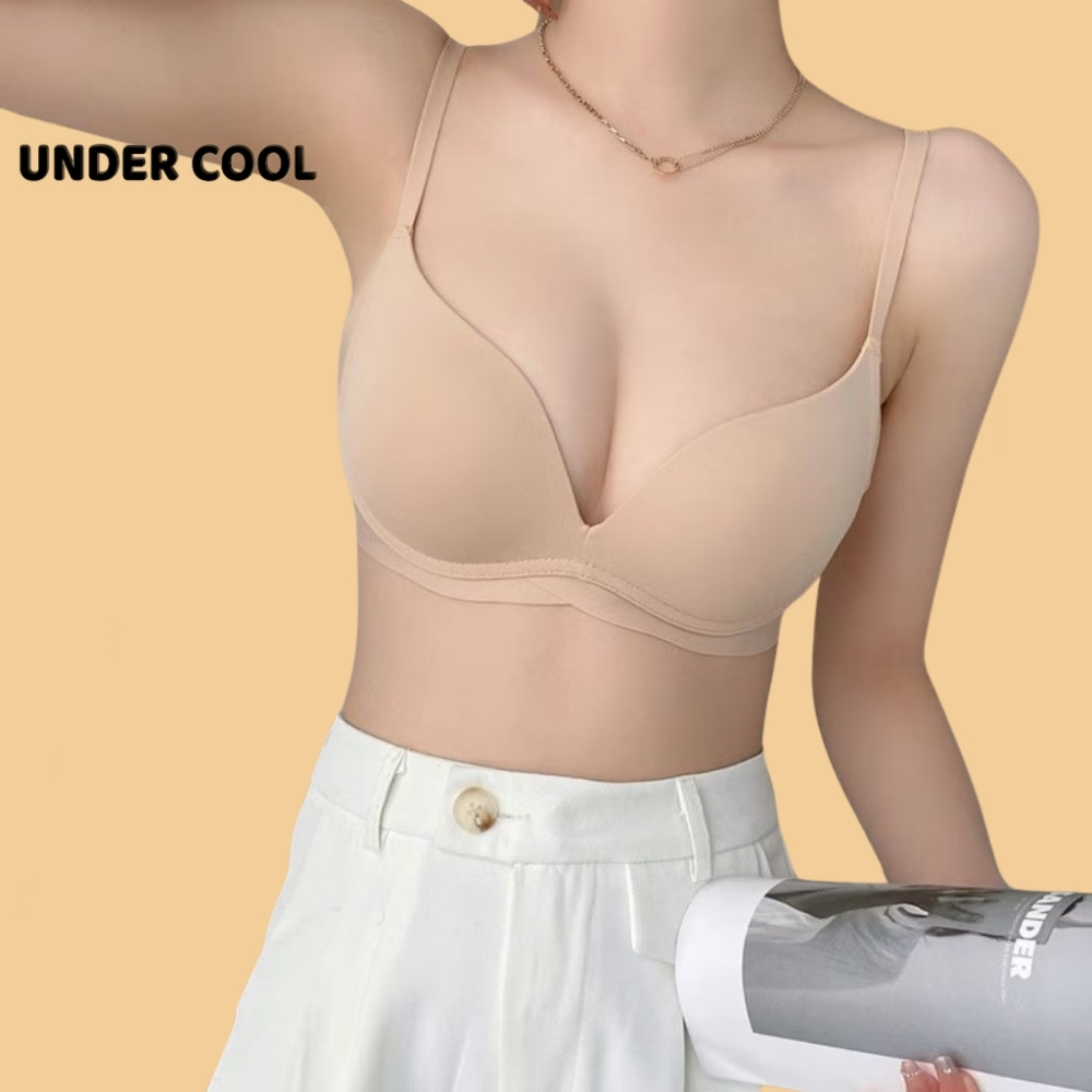 Áo ngực nữ không gọng đúc su UNDERCOOL, mút mỏng nâng nhẹ, mềm mịn thoáng khí, ôm dáng tự nhiên AL69