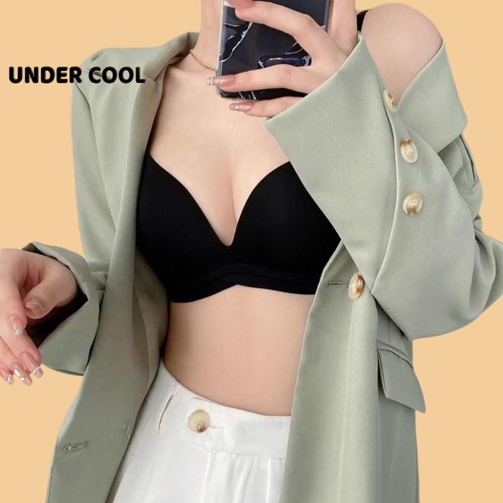 Áo ngực nữ không gọng đúc su UNDERCOOL, mút mỏng nâng nhẹ, mềm mịn thoáng khí, ôm dáng tự nhiên AL69