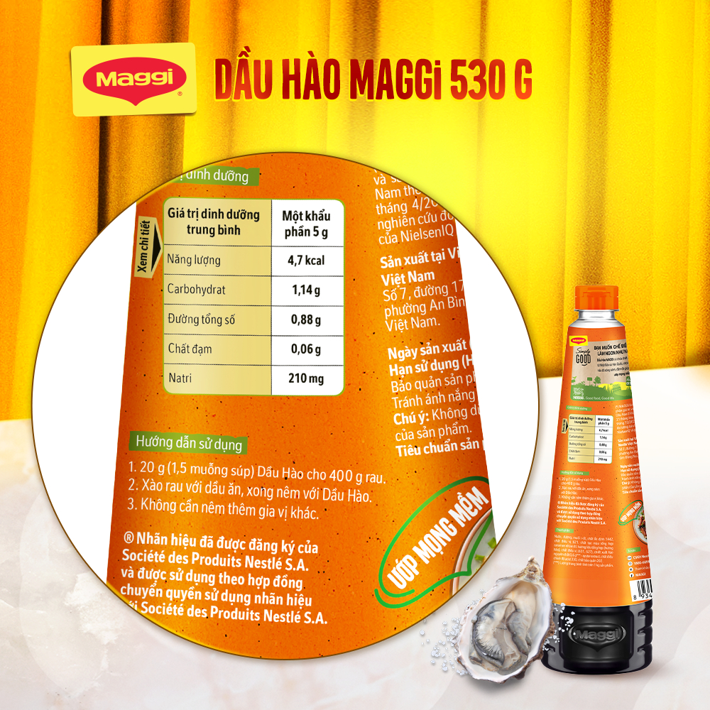 Dầu hào Maggi chai 820g