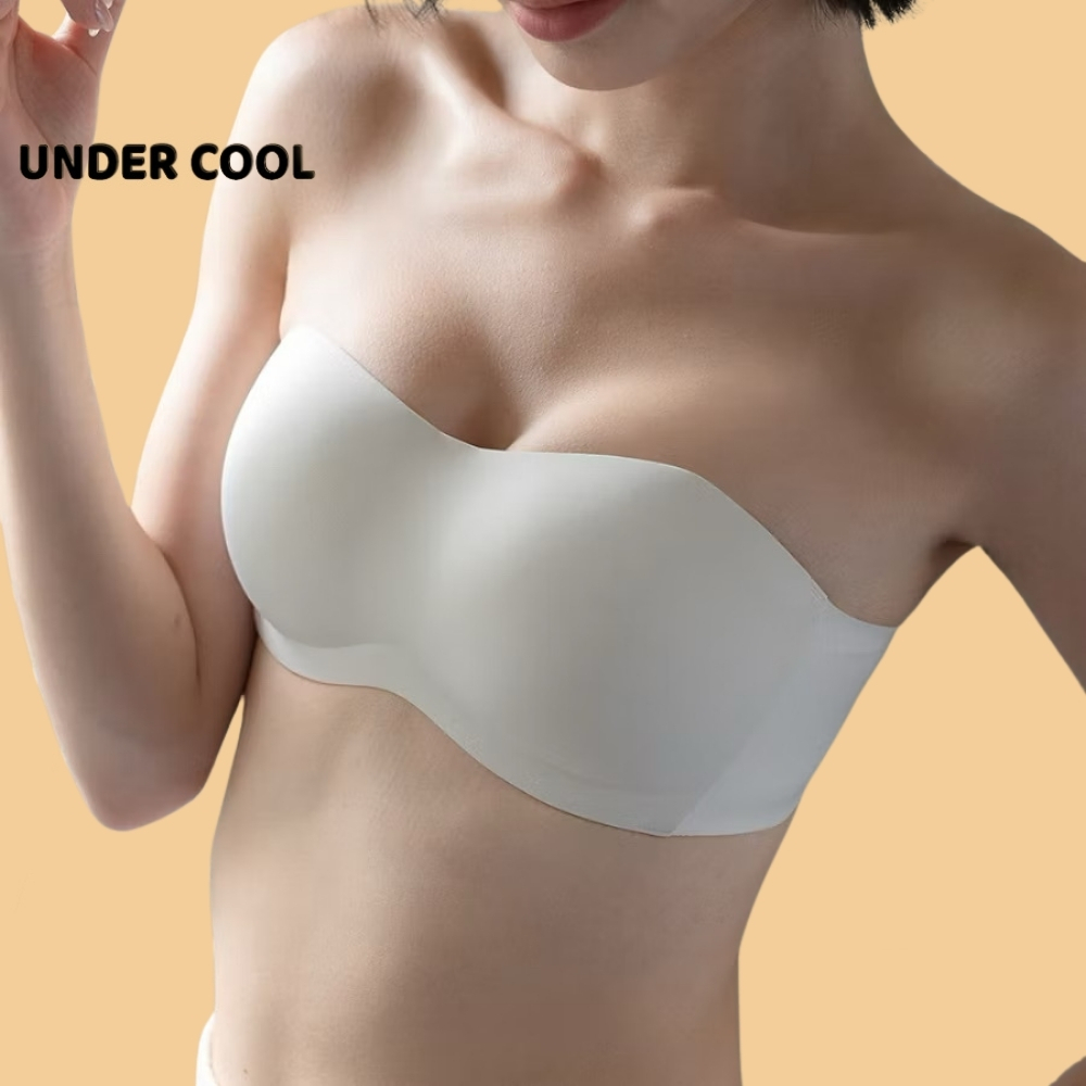 Áo lót quây kèm dây UNDERCOOL su cao cấp chống tụt dày 2.5cm nâng ngực tạo khe ôm sát không lộ AL70