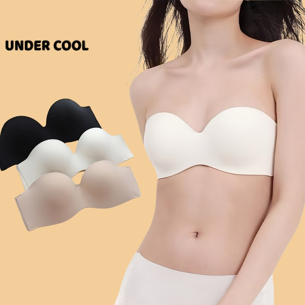 Áo lót quây kèm dây UNDERCOOL su cao cấp chống tụt dày 2.5cm nâng ngực tạo khe ôm sát không lộ AL70