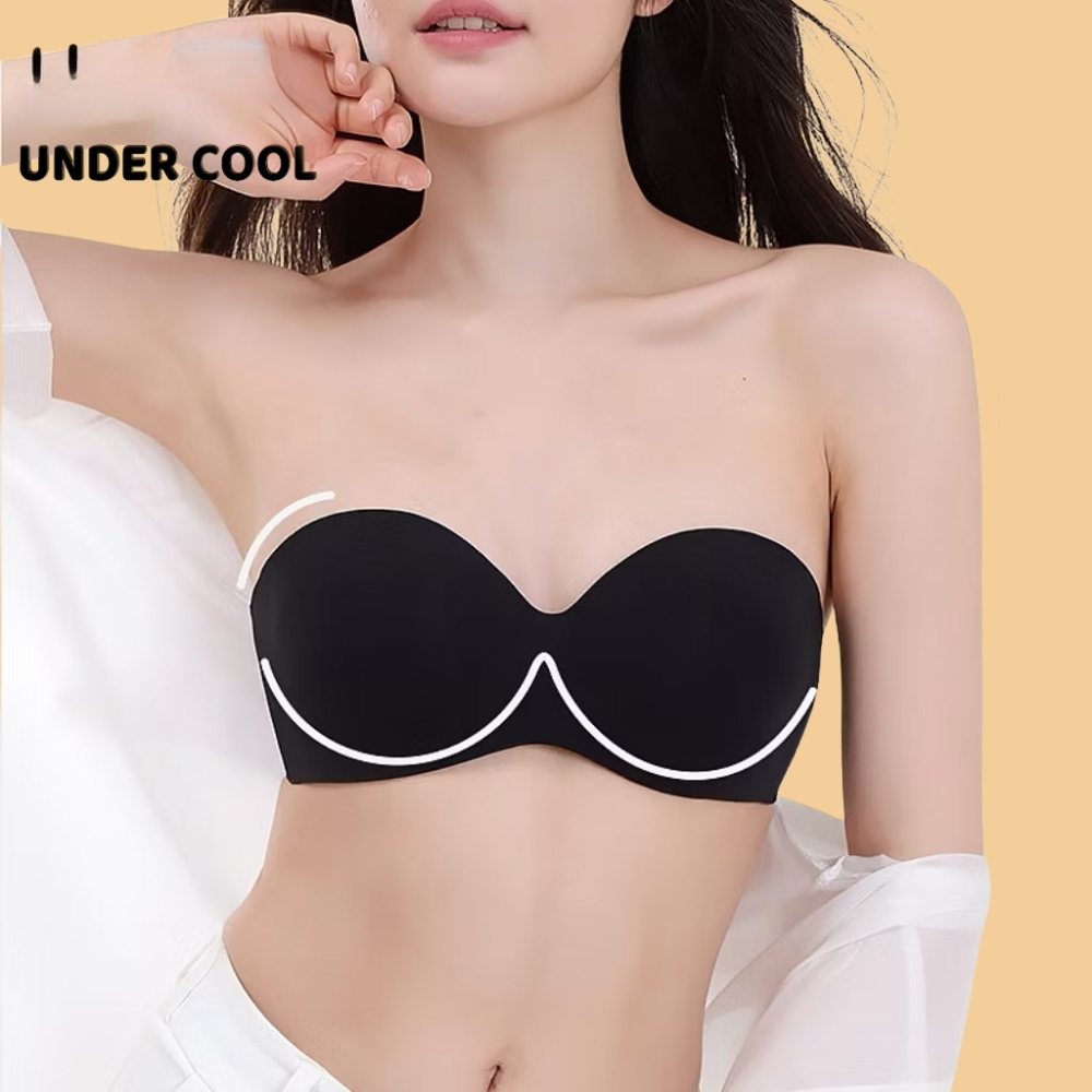 Áo lót quây kèm dây UNDERCOOL su cao cấp chống tụt dày 2.5cm nâng ngực tạo khe ôm sát không lộ AL70