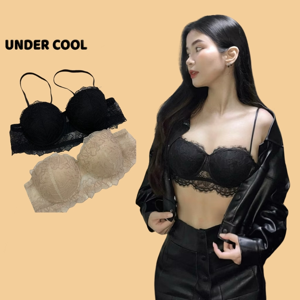 Áo Lót Ren Nữ UNDERCOOL Cúp Ngang Nâng Ngực Thiết Kế Ren Hoa Quyến Rũ Cao Cấp Êm Ái Gợi Cảm AL71