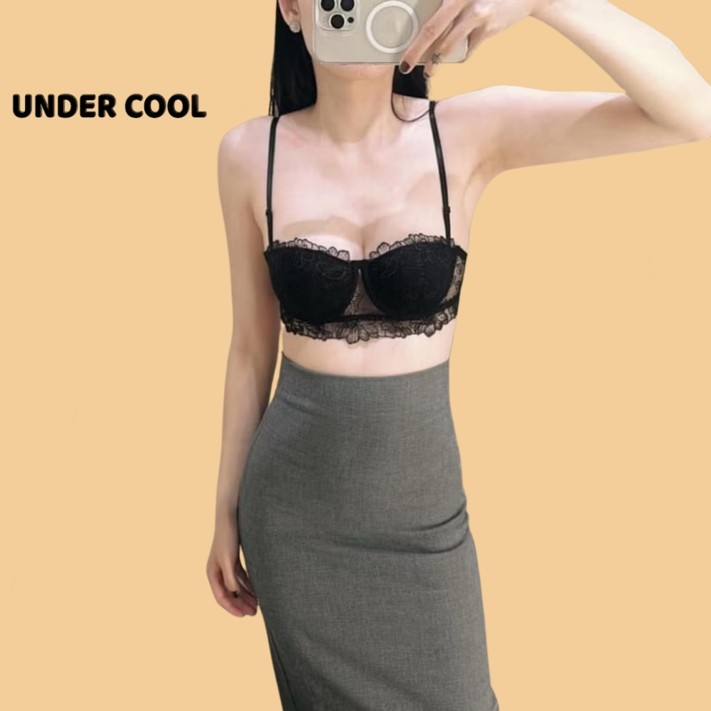 Áo Lót Ren Nữ UNDERCOOL Cúp Ngang Nâng Ngực Thiết Kế Ren Hoa Quyến Rũ Cao Cấp Êm Ái Gợi Cảm AL71