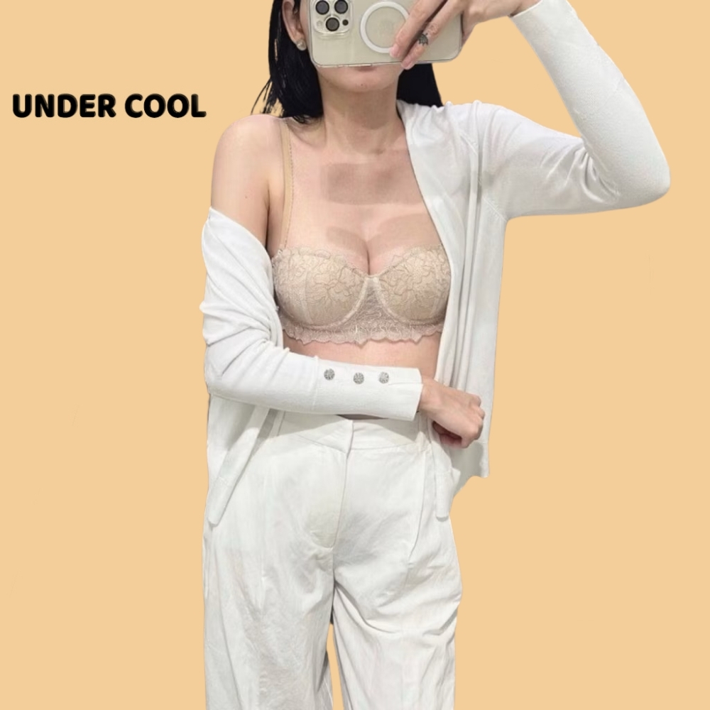 Áo Lót Ren Nữ UNDERCOOL Cúp Ngang Nâng Ngực Thiết Kế Ren Hoa Quyến Rũ Cao Cấp Êm Ái Gợi Cảm AL71