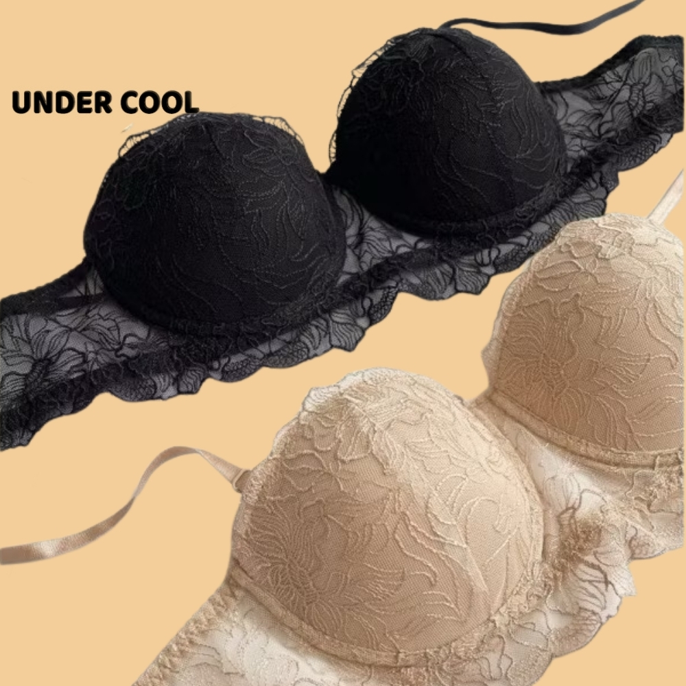 Áo Lót Ren Nữ UNDERCOOL Cúp Ngang Nâng Ngực Thiết Kế Ren Hoa Quyến Rũ Cao Cấp Êm Ái Gợi Cảm AL71
