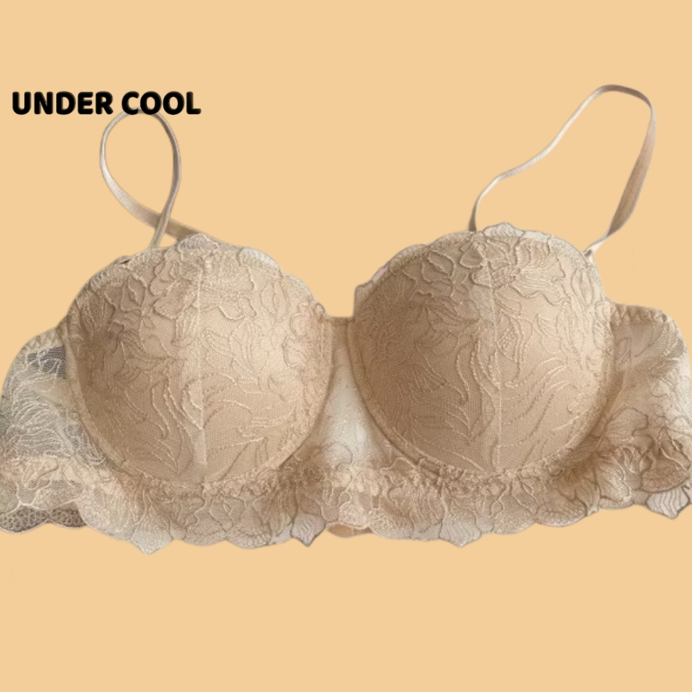 Áo Lót Ren Nữ UNDERCOOL Cúp Ngang Nâng Ngực Thiết Kế Ren Hoa Quyến Rũ Cao Cấp Êm Ái Gợi Cảm AL71