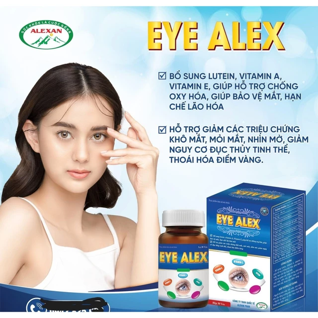 Viên Uống Bổ Mắt EYE ALEX Bổ Sung Dầu Cá Dầu Gấc Vitamin E Chống Oxy Hoá Mắt Sáng Khoẻ -Lọ 30 Viên