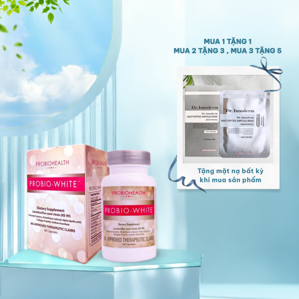 Viên Uống Trắng Da Probio White - Hộp 60 Viên - Hỗ Trợ Làm Sáng Da ...