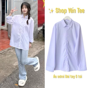 Áo sơ mi trắng đồng phục học sinh nam nữ dài tay , cộc tay chất mát hàng có size #0135