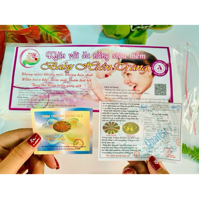 (SỈ 2 GÓI) Khăn khô đa năng siêu mềm Hiền Trang (Hàng 200gr / 1gói)