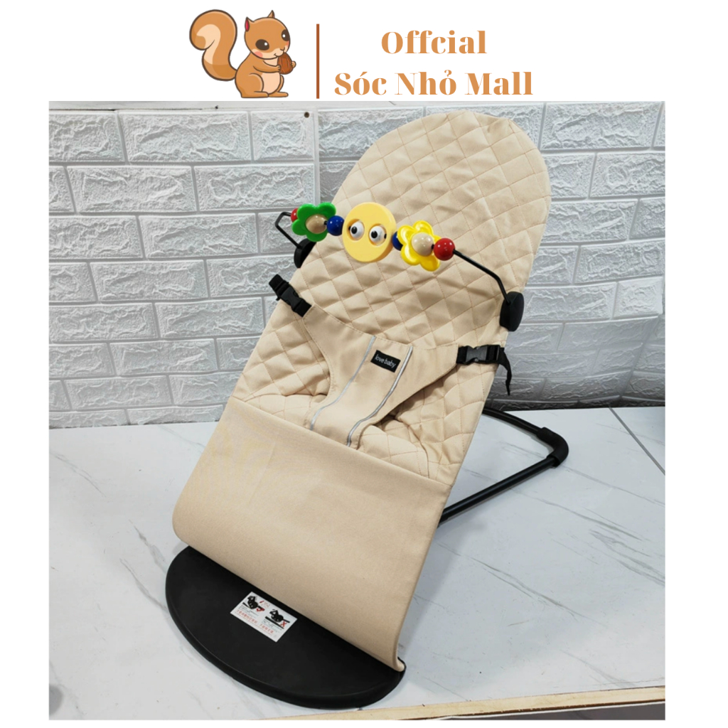 Ghế Nhún Rung Cao Cấp Cho Bé Sơ Sinh  G22, ghế ngồi bập bênh, Chống Võng Lưng, Chất Vải Cotton Thoáng Mát Thoải Mái