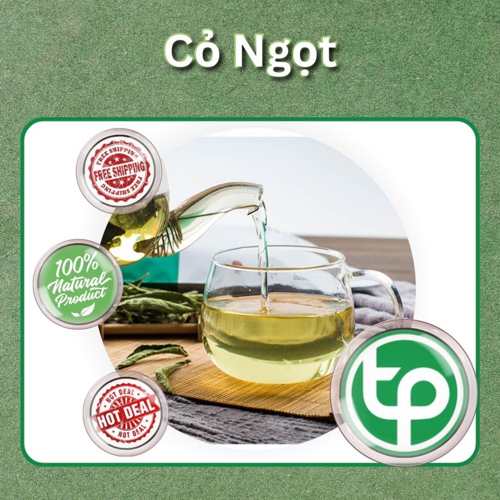 Lá cỏ ngọt sấy khô túi lớn loại 500gram - Hàng sạch thơm giá tốt - Chuyên dùng để pha trà