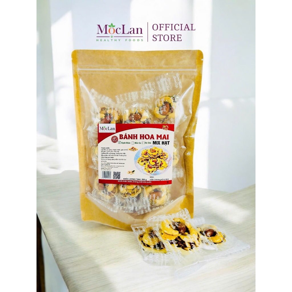 Ảnh Bánh Hoa mai mix hạt dinh dưỡng Mộc Lan Healthy - 250g, 500g 2