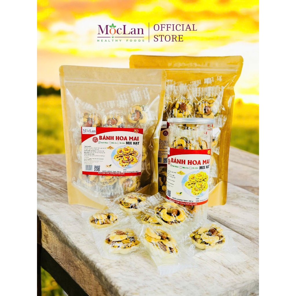 Ảnh Bánh Hoa mai mix hạt dinh dưỡng Mộc Lan Healthy - 250g, 500g 1