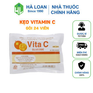 Viên Ngậm Vita C Glucose - Bổ Sung Vitamin C cho bé (Gói 24 Viên)