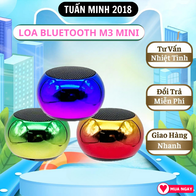 Loa Bluetooth Mini M3 Loa di động sạc trầm, 360 ° Âm thanh nổi, âm trầm ...