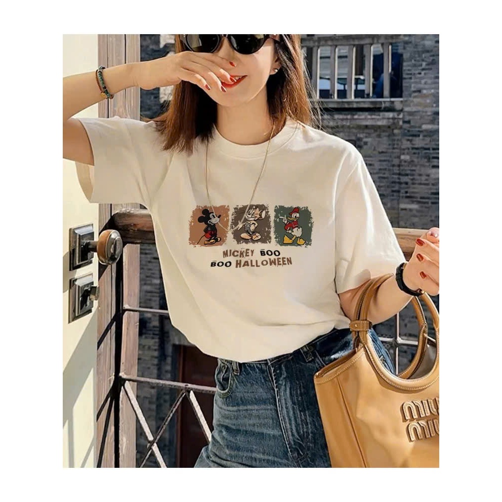 Áo Thun Nữ ngắn tay, Áo phông Nữ in hình trẻ trung, Áo thun chất Cotton