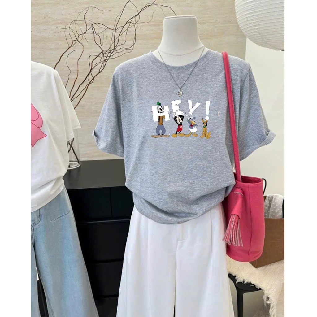 Áo Thun Nữ ngắn tay, Áo phông Nữ in hình trẻ trung, Áo thun chất Cotton