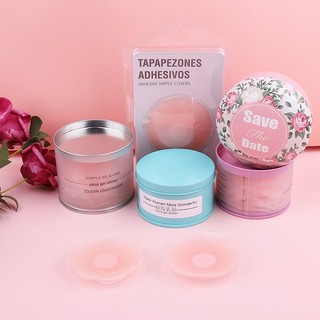 IK Miếng Dán Ngực Giấy Hộp 60 Miếng Dùng 1 Lần, Dán Silicon 5 Cặp Mềm Mại Dùng Lại Nhiều Lần GH06