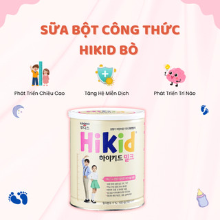 Sữa Bột Công Thức Hikid Bò Hương Vani Cho Trẻ 1-9 Tuổi Phát Triển Chiều Cao Trí Não Tăng Miễn Dịch 600g