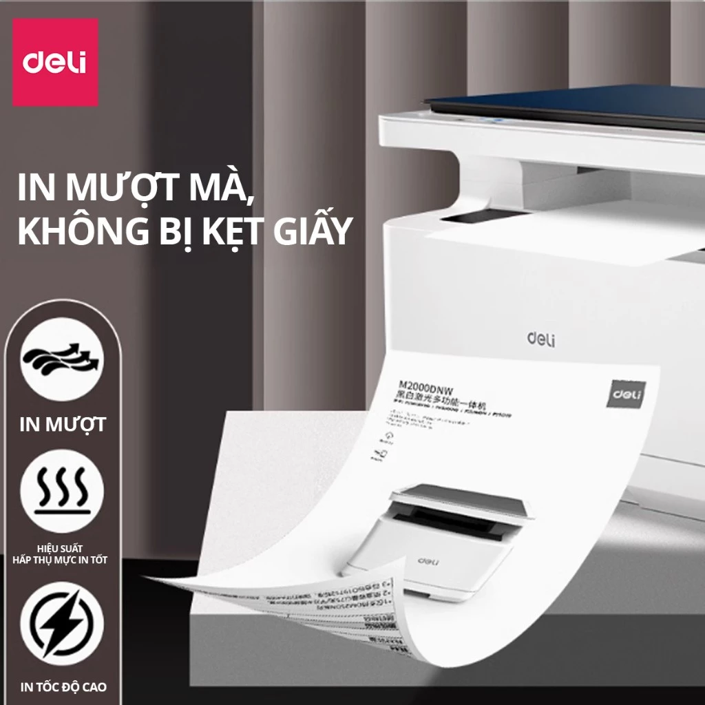 Giấy In Giấy A4 70 gsm Giấy Photo Copy Deli Chính Hãng Loại 500 tờ/ream độ dày cao, đều màu