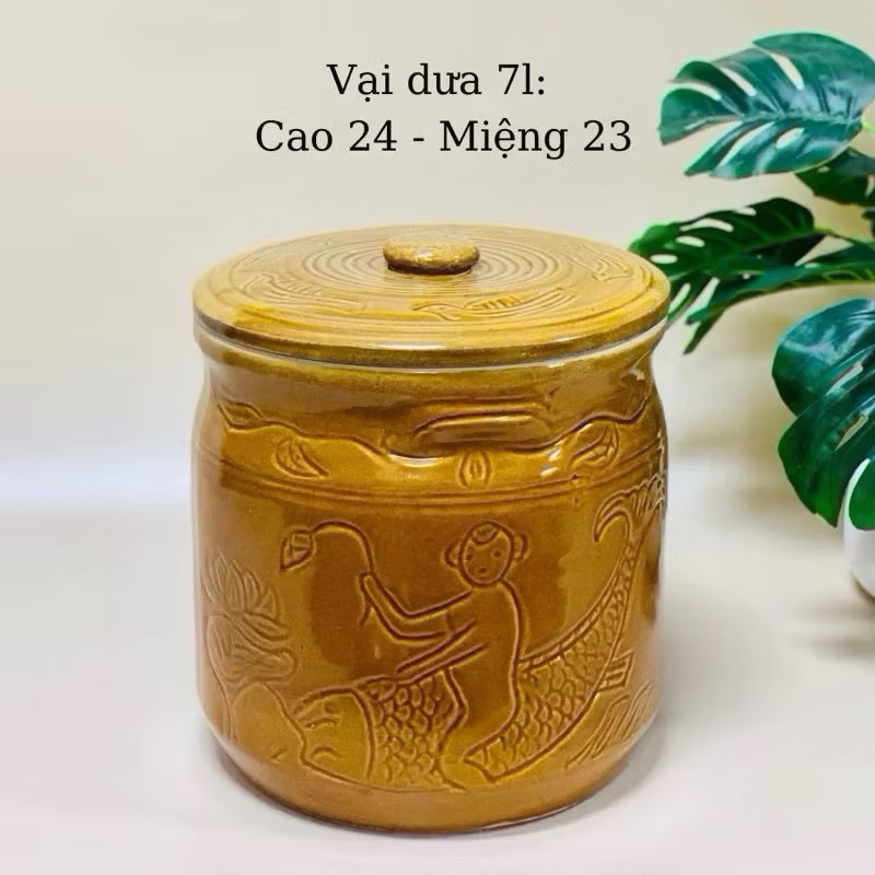 Vại Muối Dưa Muối Cà Muối Kimchi / Hũ Đựng Gạo Đồ Khô Gốm Sứ Bát Tràng Cao Cấp