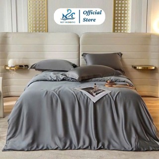 Bộ chăn ga gối Lyocell 60s HELINA cao cấp gồm 1 ga giường, 2 vỏ gối và 1 chăn chần bông hè, sang trọng (Không Kèm Hộp)
