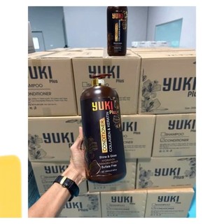 Cặp Gội xả Yuki Plus Collagen Keratin dung tích 4000ml/ cặp, phục hồi tóc khô xở hử tổn