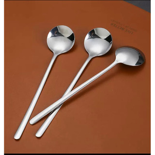 Inox 304 Combo 5 Thìa Hàn Tròn Bạc Cao Cấp Muỗng Cơm Tròn Siêu Đẹp Lung Linh Thép Không Rỉ 304