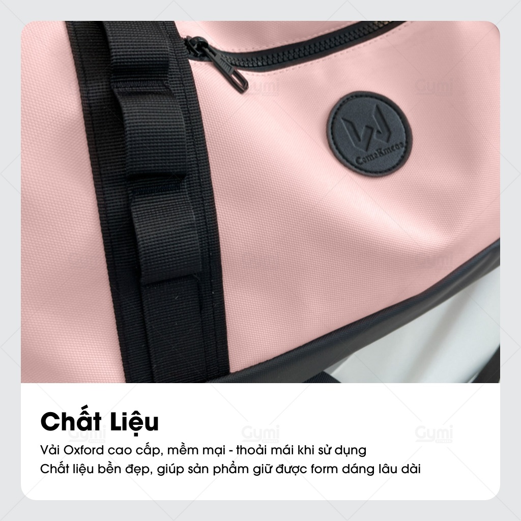 Túi Trống Phối Quai Đen Tập Gym - Thể Thao Đa Năng, Du Lịch, Thời Trang, Đeo Chéo Hoặc Xách - TuiTrongQuaiDen