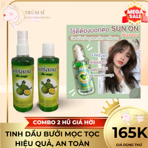 Combo 2 chai Xịt mọc tóc Thái Lan dưỡng tóc chống rụng tóc tinh dầu bưởi kích mọc tóc nhanh phục hồi hư tổn