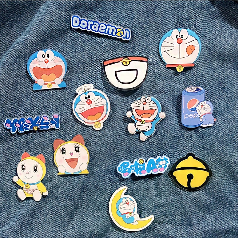 Combo 10 Ghim huy hiệu pin Động Vật cài áo ba lô phi hành gia 3cm 4cm