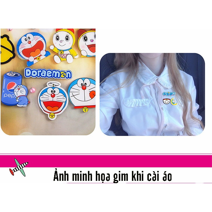 Combo 10 Ghim huy hiệu pin Động Vật cài áo ba lô phi hành gia 3cm 4cm