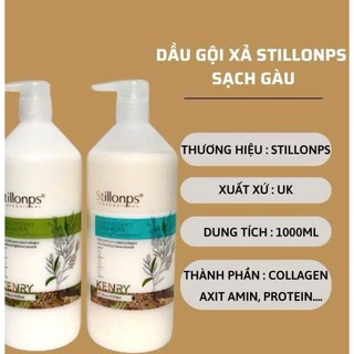ComBo Dầu gội xả KENRY Stillonps dưỡng sinh cô đặc phục hồi, sạch gàu hương thảo mộc thiên nhiên
