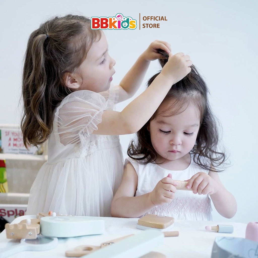 Đồ Chơi Trang Điểm BBkids, Đồ Chơi Bằng Gỗ Montessori, Đồ Chơi Bé Gái, Gỗ Tự Nhiên - BB026