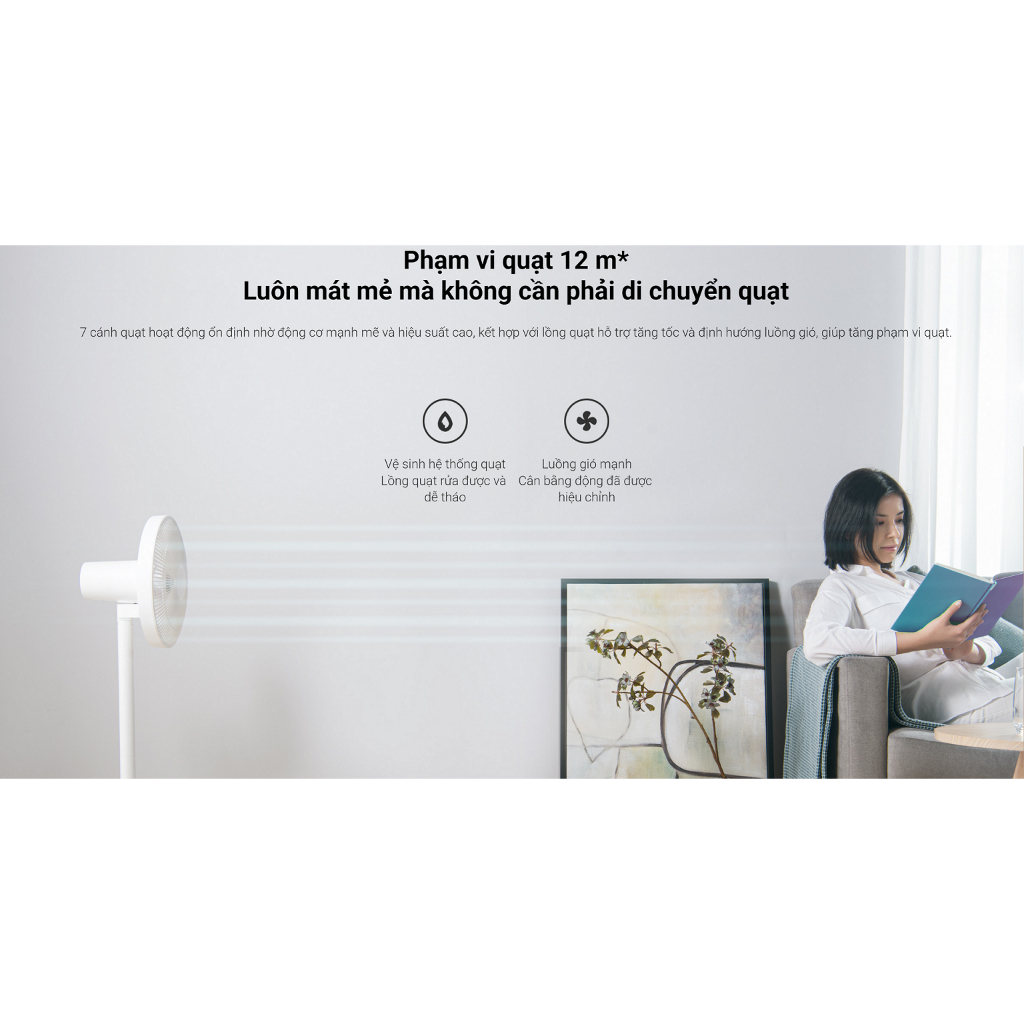 Ảnh Quạt đứng Xiaomi Smart Fan 2 Lite Yên tĩnh Kết nối App PYV4007GL - Bảo hành 12 tháng chính hãng 3